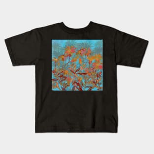 Fantasy Fall Flowers Kids T-Shirt